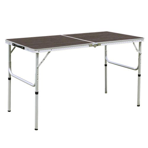 折りたたみ テーブル 120×60cm アウトドア イベント用 モダンブラウン AL2FT-120