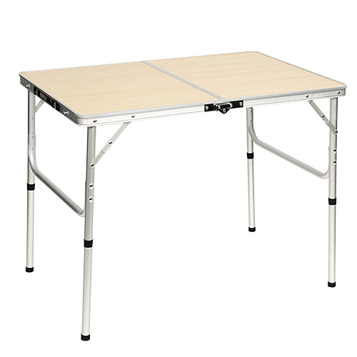 折りたたみ テーブル 90×60cm アウトドア イベント用  ナチュラル AL2FT-90 