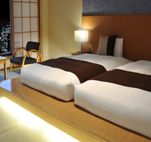 和室のホテルベッドイメージ画像