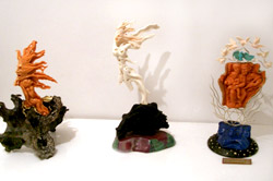 珊瑚 トルコ石 ターコイズ 彫刻 作品 カルロ・パルラーティ作