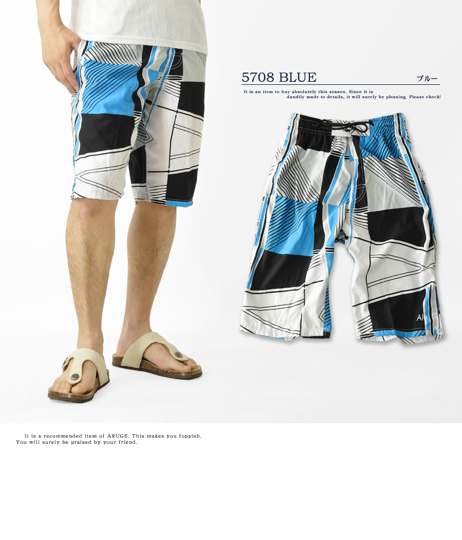 1797円 最安値に挑戦 DESCENTE デサント SURF PANTS サーフパンツ チームトレーニングウエア ビーチバレー用 メンズ ブルー×ホワイト M