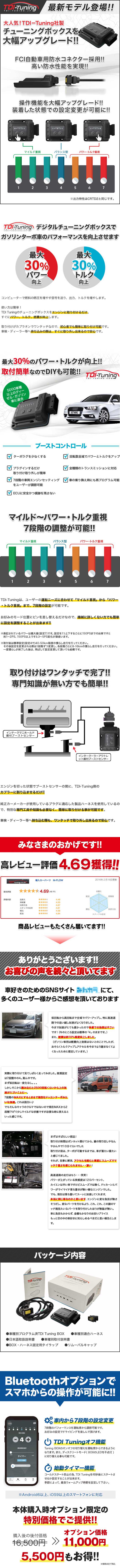 日本初の チューニングボックス CRTD4 TDIチューニング ガソリン用