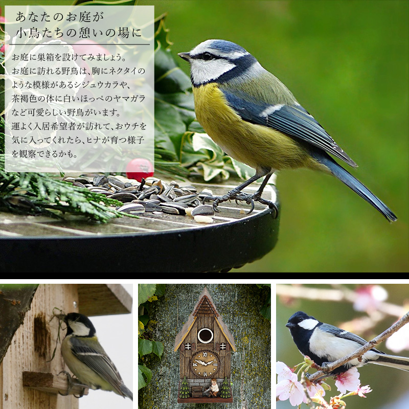 esschert design バードハウス 庭の小屋 おしゃれ カッコー時計 巣箱