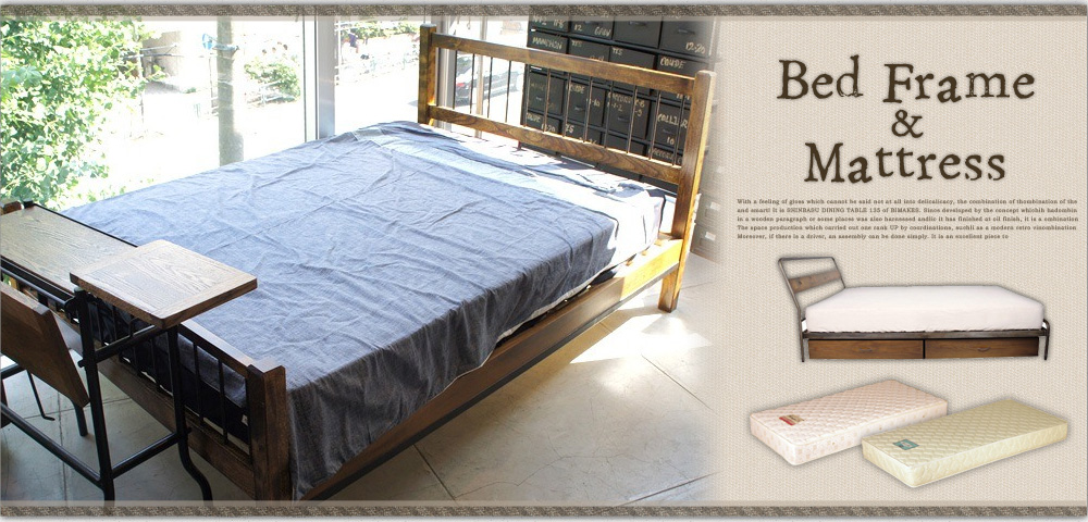 -Bed Frame&Mattress （ベッドフレーム＆マットレス）