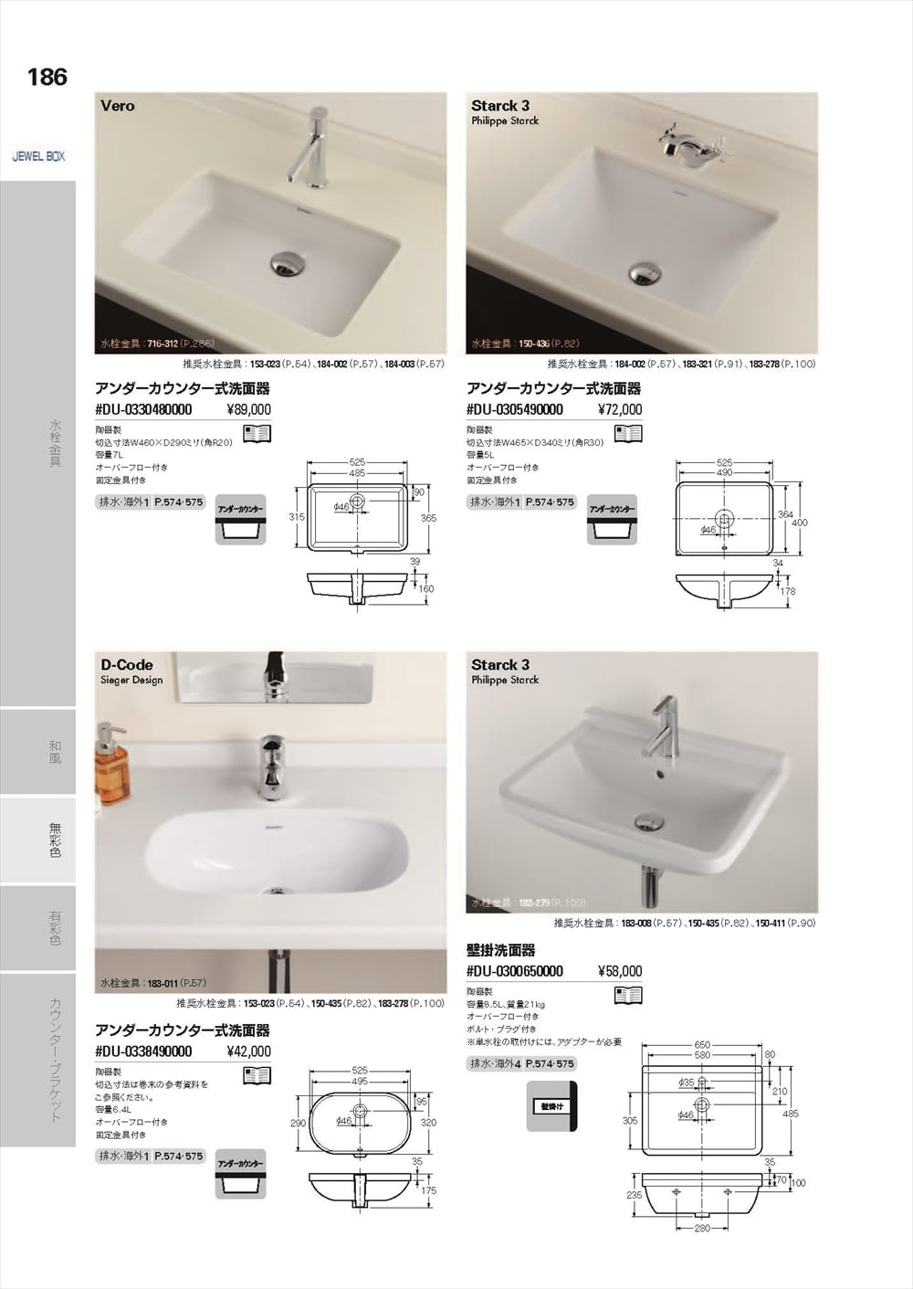 カクダイ #DU-0338490000 アンダーカウンター式洗面器