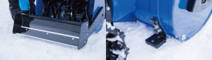 除雪機の選び方,樹脂スクレーパーと樹脂スキッドプレート