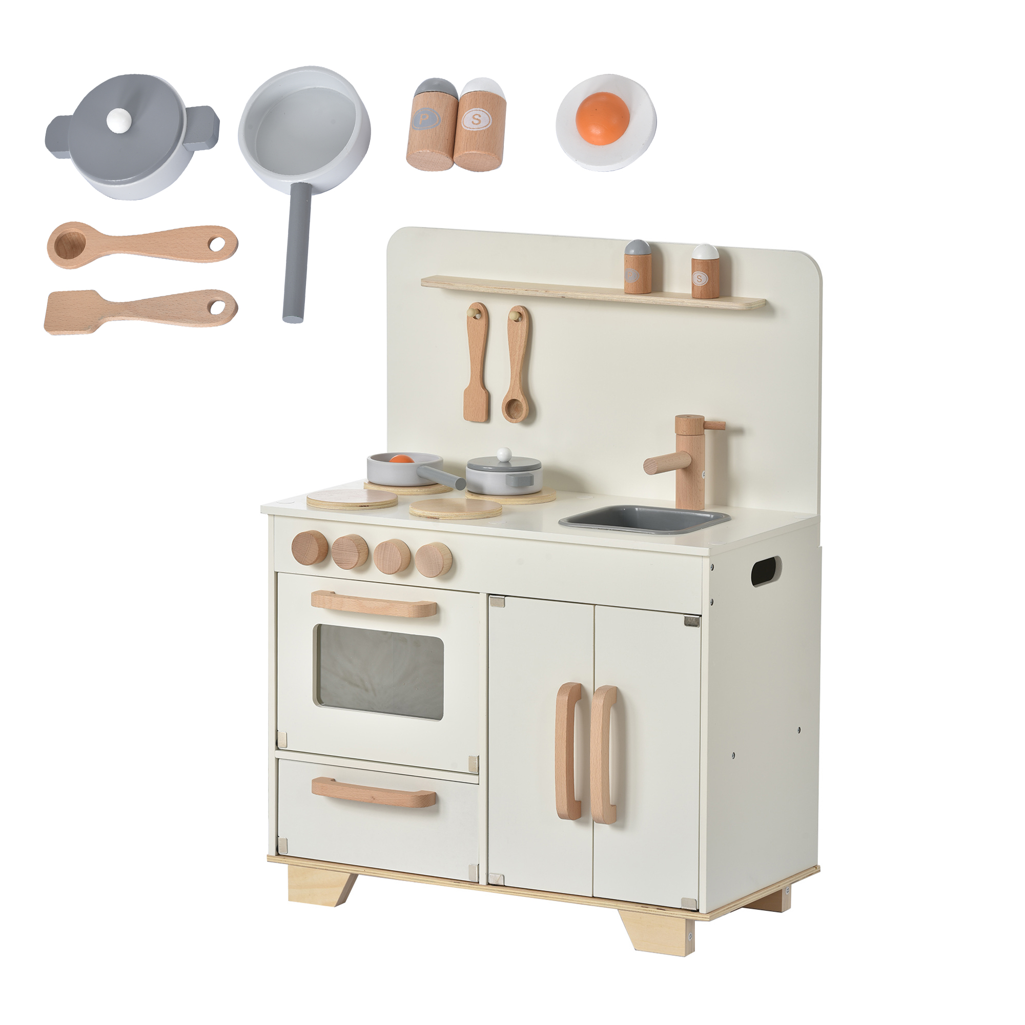 おままごと キッチン 木製 誕生日 調理器具付き 知育玩具 コンロミニ