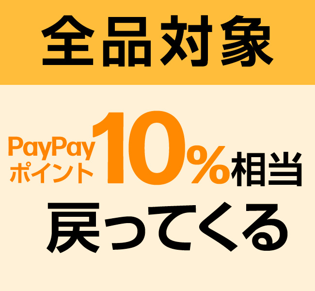 全品対象PayPay10％相当戻ってくる