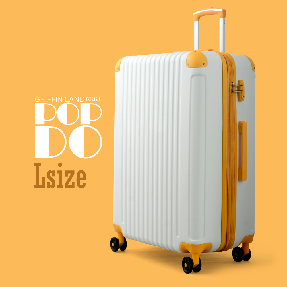 スーツケース L サイズ 大型 キャリケース キャリーバッグ 軽量 約89L 拡張機能 人気 ファスナータイプ ハードケース GRIFFINLAND  グリフィンランド :POPDO-L:スーツケースと旅行かばんの夢市場 通販 