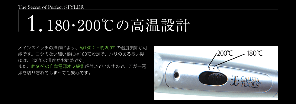 パーフェクトスタイラーは様々な髪形に短時間で簡単に変身できる 