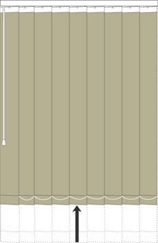 バーチカルブラインドの高さ調整のイメージ | verticalblind.jp