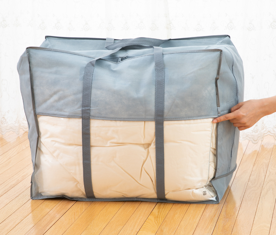 布団収納ケース 敷き布団用 掛け布団用 シングル ダブル フリーサイズ 布団 収納袋 クローゼット収納 引っ越しの際に便利 :futon
