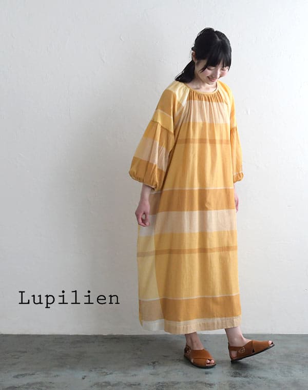 Lupilien　ルピリアン　コットン　インド綿　ワンピース　50代ナチュラルファッション