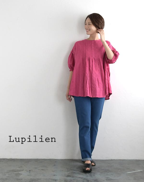 Lupilien　ルピリアン　コットン　インド綿　シャツ　50代ナチュラルファッション
