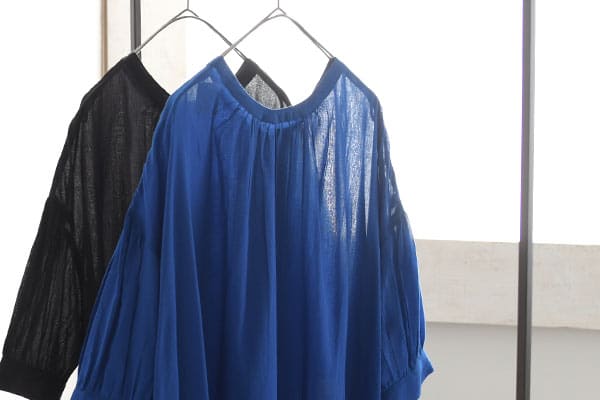 インド綿　コットン　トップス　シャツ　プルオーバー　50代ナチュラルファッション