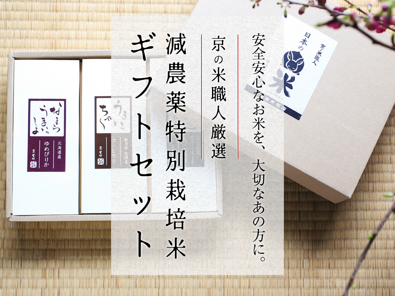 京の米職人厳選 減農薬特別栽培米ギフトセット