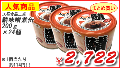 天長食品工業　鯖味噌煮缶２００ｇ　×24個