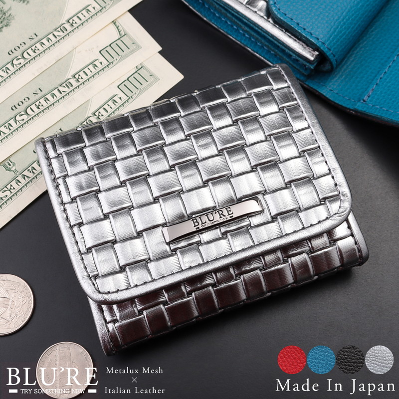 メンズ 財布 本革 コンパクト 二つ折り財布 大容量a014 ab