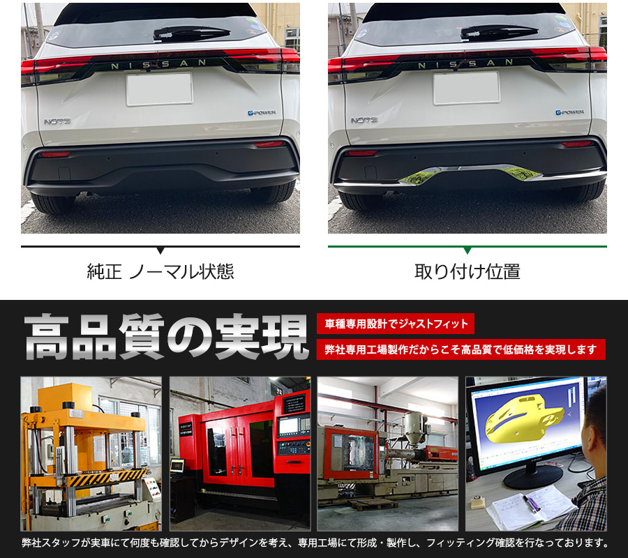 セール 人気 日産 ノート NOTE E13 2021年 リアバンパーカバー