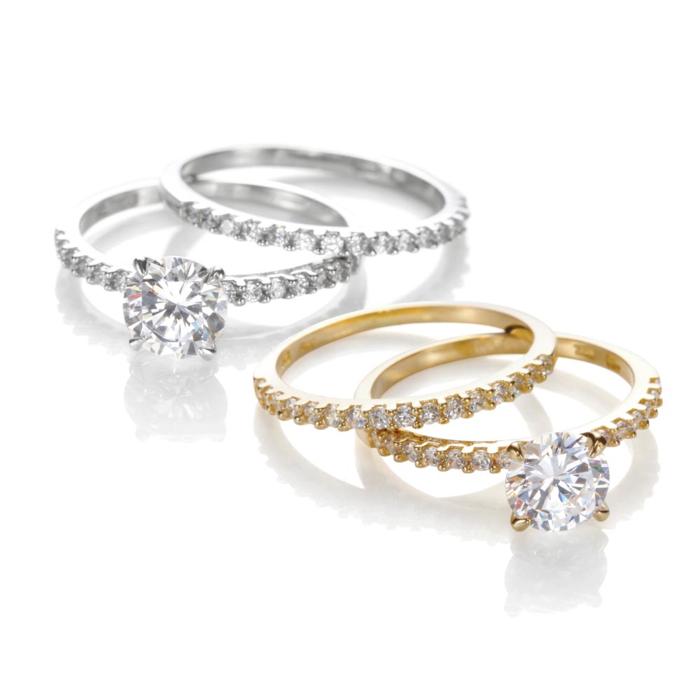 指輪 レディース エタニティリング ダイヤモンド cz 10金 ゴールド 婚約指輪 結婚指輪 ブランド :r043:ニューヨークからの贈り物 - 通販  - Yahoo!ショッピング
