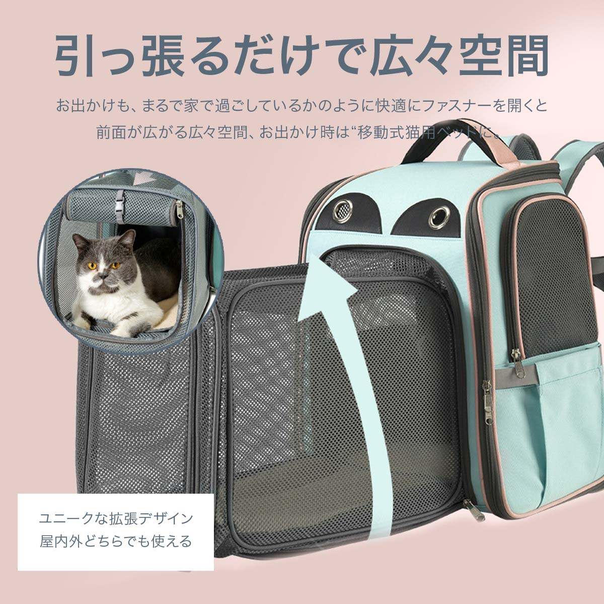 オリジナルデザイン手作り商品 高級 犬 猫 ペット キャリーバッグ 肩掛けベルト付き グレー ペットバッグ