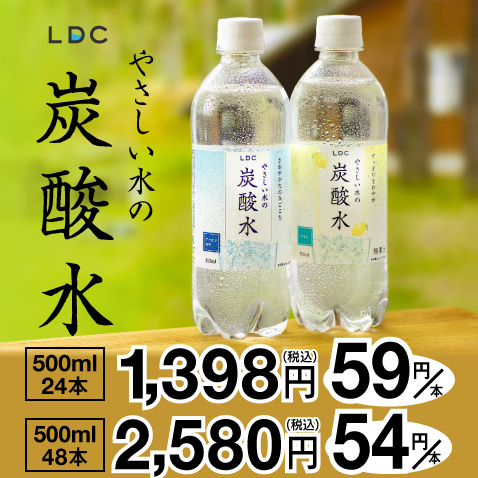 LDCやさしい水の炭酸水 500ml×24本 500ml×48本