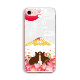 桜と富士山と猫画像