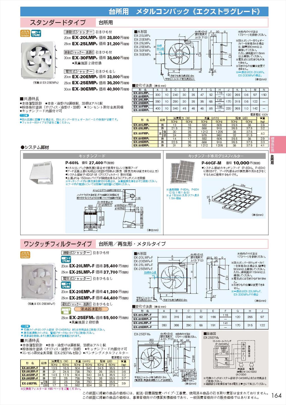 MITSUBISHI EX-25EMP9-F 標準換気扇 メタルコンパック ワンタッチフィルタータイプ - 1