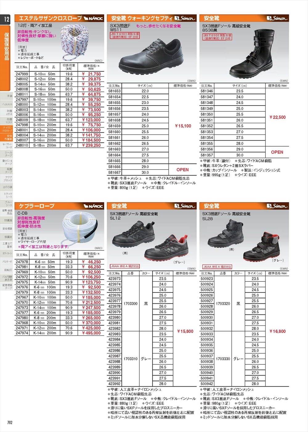 1703320 (500931)】 《KJK》 シモン SL28黒 プロスニーカー安全靴27.5