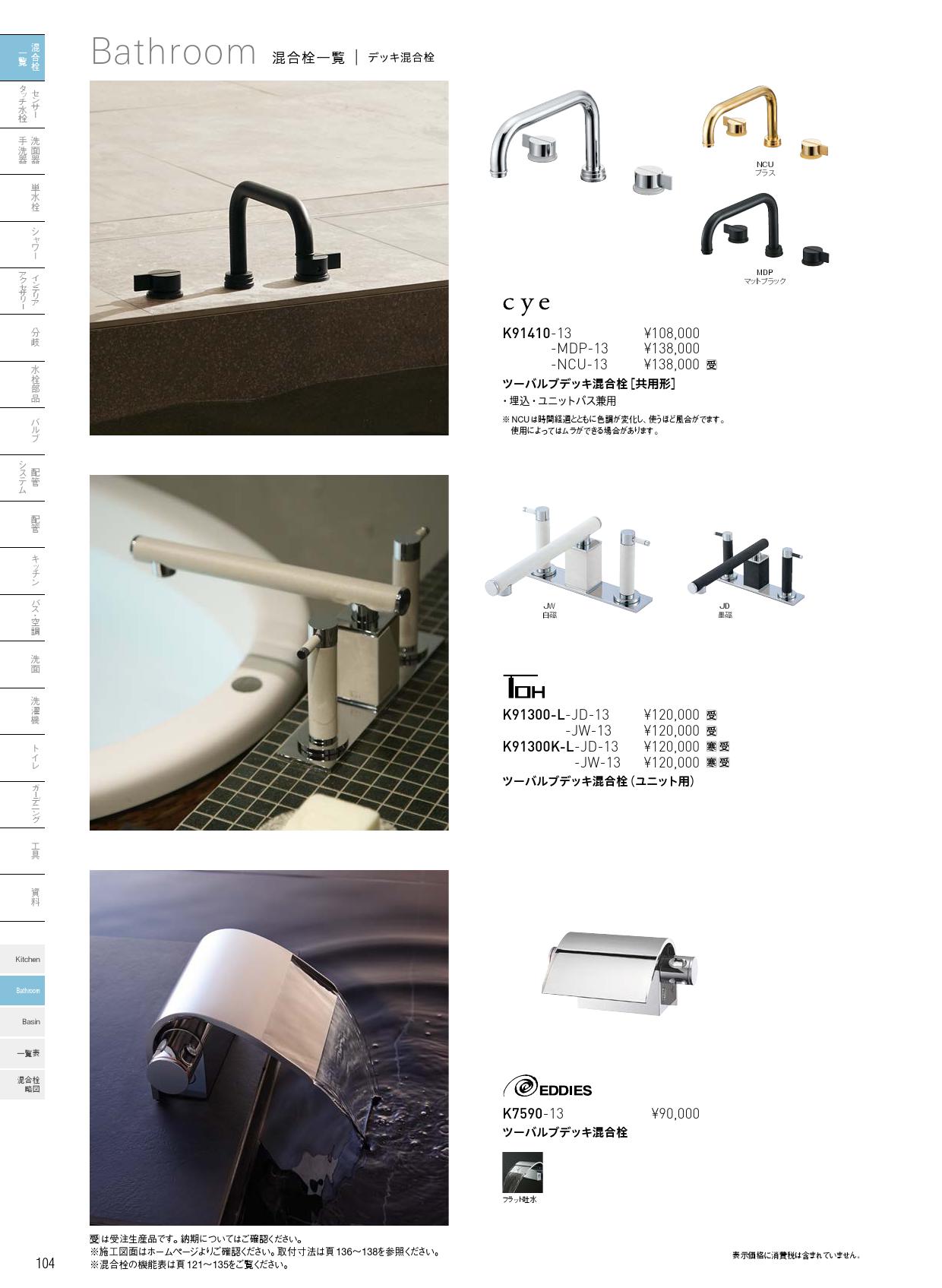 三栄 水栓金具 【SK71-LH】ツーバブルデッキシャワ混合栓 浴室、浴槽、洗面所