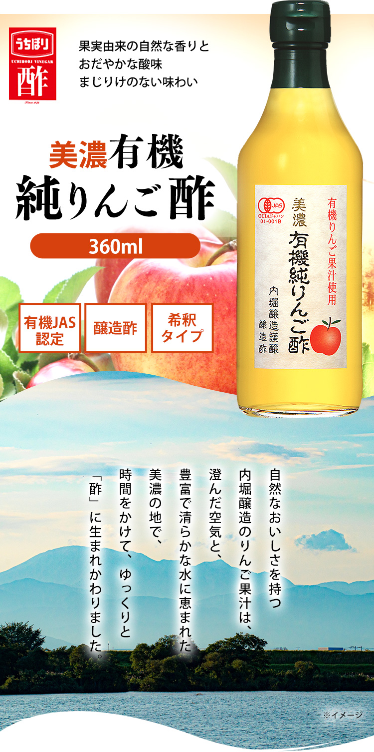 内堀醸造 純りんご酢 青森県産りんご使用 500ml ×20本