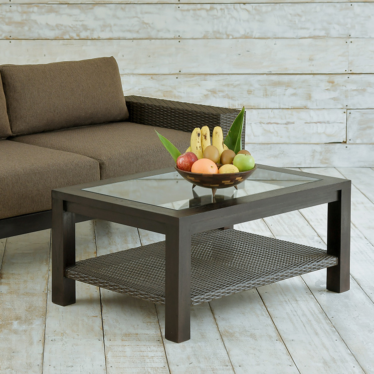 アジアン家具 ローテーブル 木製 おしゃれ 幅90cm チーク無垢材 バリ 