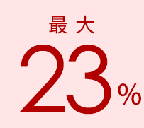 最大23%
