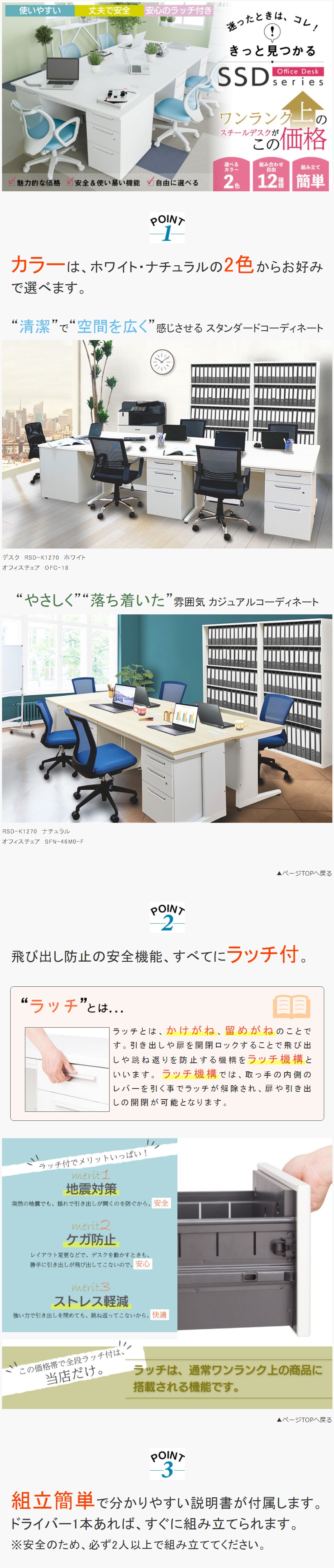 オフィスデスク 事務机 片袖机 | Y-SSD-K