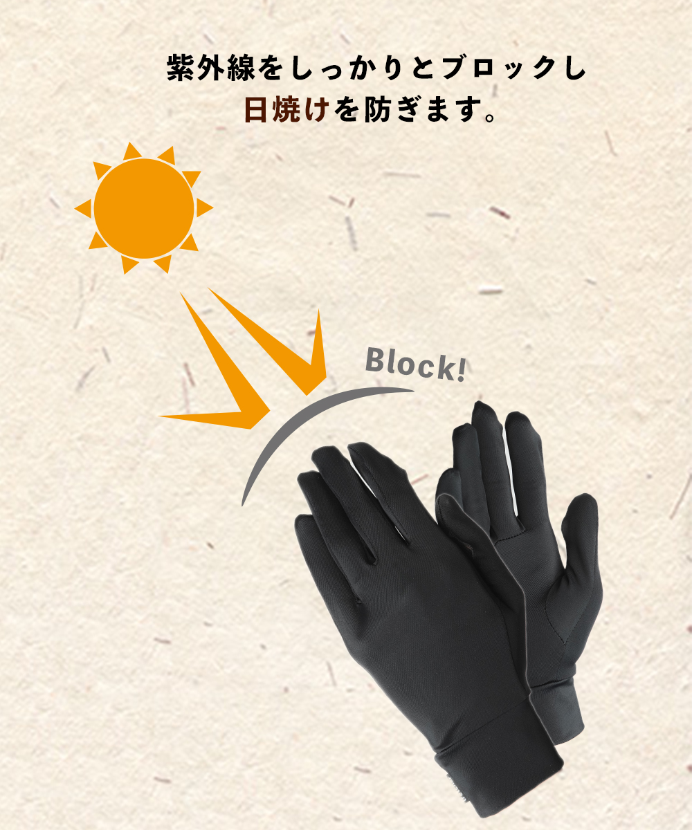 ランニンググローブ スマホ対応 UVカット 指出し 手袋 メンズ