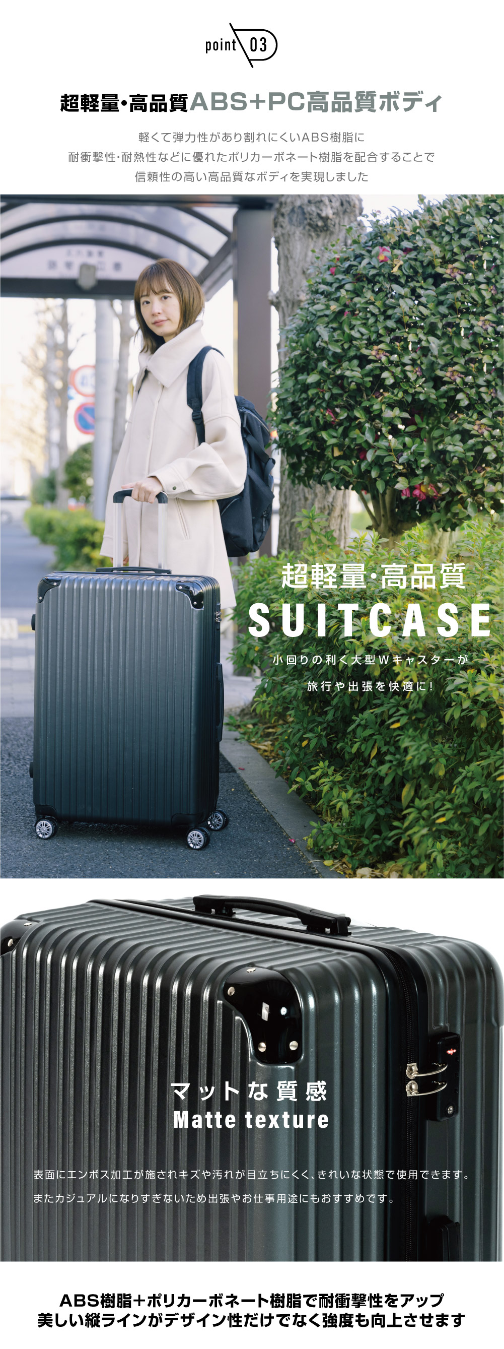 スーツケース ブラック 容量4〜7日目安 - 生活雑貨