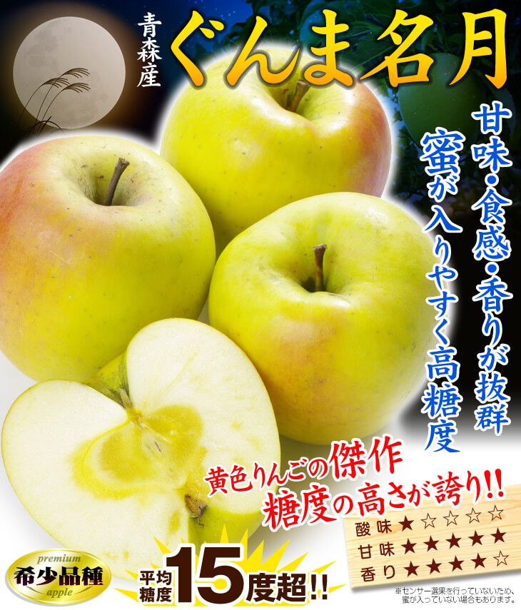 りんご 10kg 青森産 ぐんま名月（24〜56玉）送料無料 希少品種 林檎 フルーツ食品 国華園 :s-fs2523:食みらい・国華園 - 通販 -  Yahoo!ショッピング