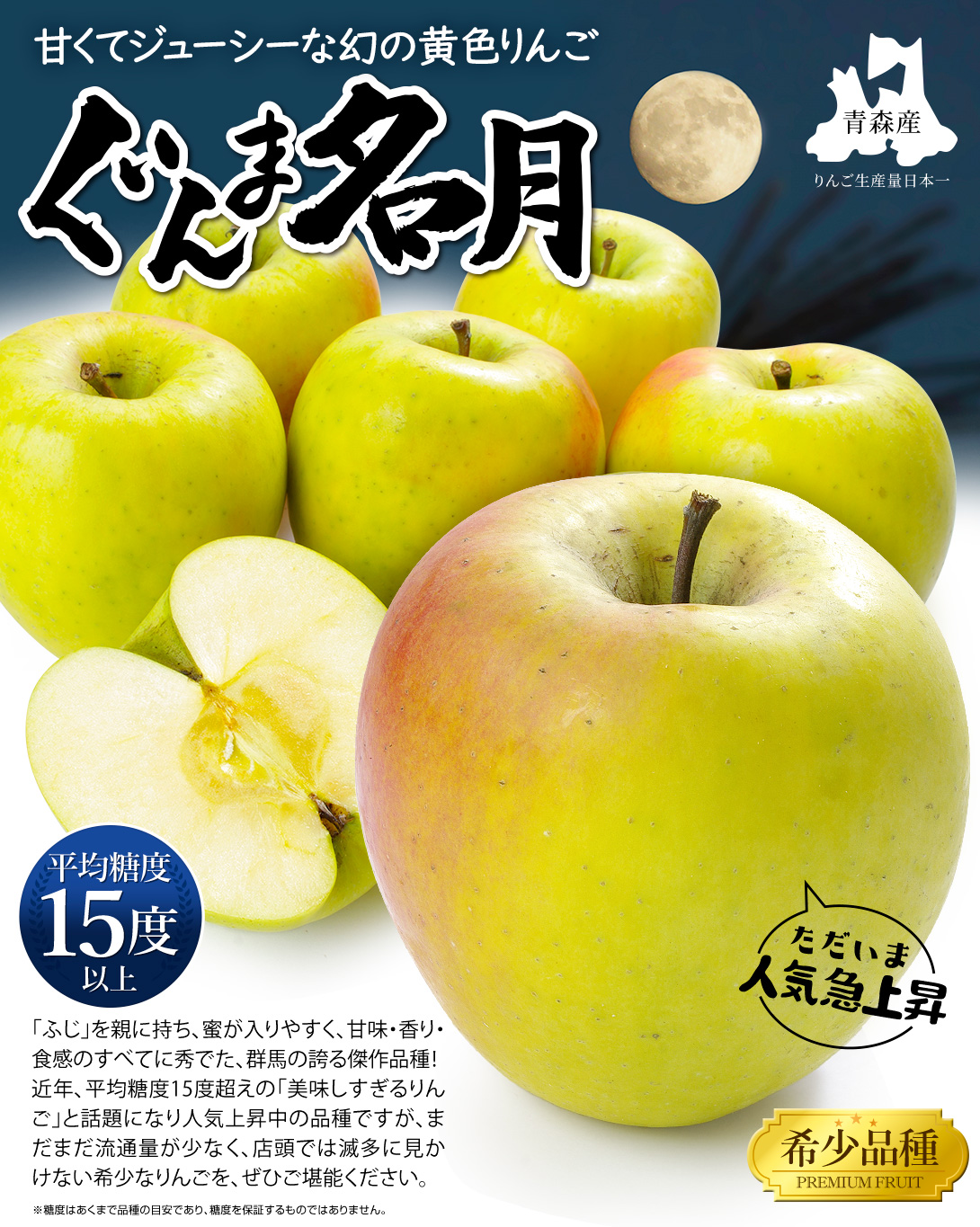 りんご 10kg ぐんま名月 青森産 ご家庭用 送料無料 食品 ｜ 国華園 