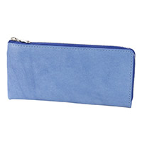BAGGY PORT（バギーポート）　藍染めレザー　小銭入れ付き長財布（L字ファスナー式）　ZYS-091