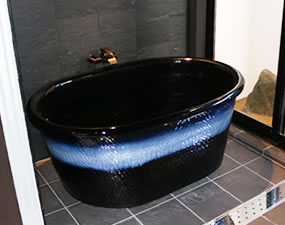 つぼ風呂　陶器浴槽　しがらき風呂　つぼ浴槽　やきもの　壷風呂　しがらきやき　つぼふろ　陶器風呂
