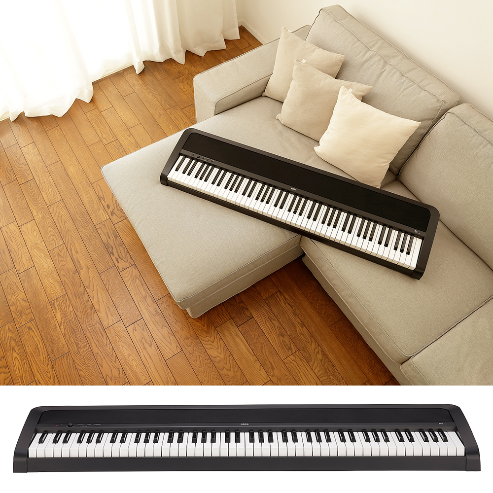 KORG コルグ 電子ピアノ 88鍵盤 B2 ブラック 専用スタンド・Xイス 