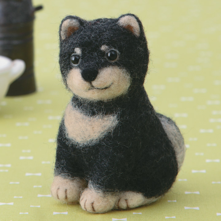 フェルト羊毛 キット 柴犬（黒） 441-535 須佐沙知子