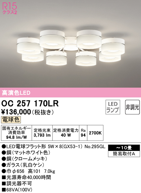 シャンデリア 照明器具 LED おしゃれ〜10畳 シンプル とりつけ簡単 暖かみのある電球色 2700K LED電球 交換可能 非調光  :oc257170lr:Smart Light 通販 