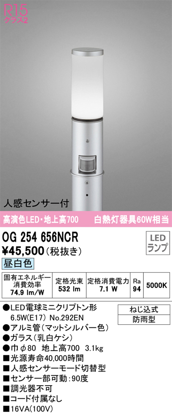オーデリック ポーチライト LED（電球色） OG254239LC1 - 1
