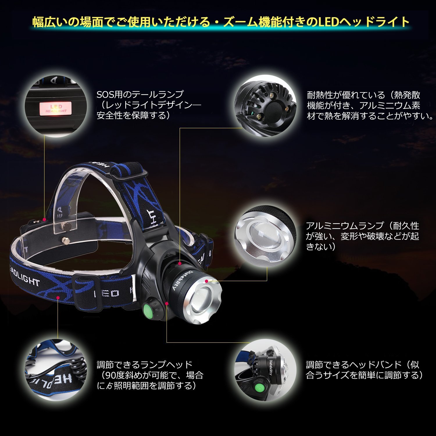 ◇限定Special Price 正規 HOTIONE ヘッドライト LED ライト モーションセンサー機能