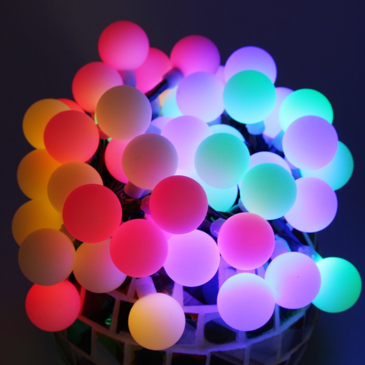 8選択色赤、青、黄、緑、紫、桃、白、彩　LEDロープライト イルミネーション 50m チューブライト 1250球 直径10mm 高輝度 AC100V クリスマス 照明 デコレーション