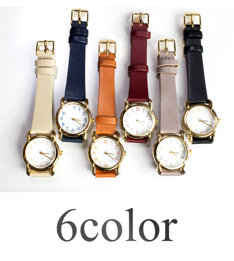 シンプル丸文字 ゴールドベゼルレディース腕時計 三針 クオーツ 日本製ムーブメント 女性用ウォッチ ビジネス カジュアル フェリーチェ  :fww-074:SUNNY SIDE 通販 