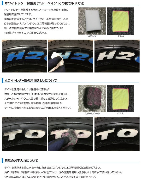 ホワイトレタータイヤについて