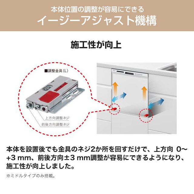 パナソニック 食洗器 ビルトイン食器洗い乾燥機 [NP-45MS9S] M9シリーズ シルバー ドアパネル型(※ドアパネルは別売です) ミドルタイプ あすつく - 3