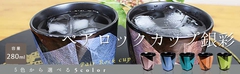 【九谷焼】【陶らいふ限定商品】5色から選べるペアロックカップ タンブラー 銀彩/宗秀窯